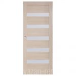 фото Дверь межкомнатная остеклённая Ницца 80x200 см, ПВХ, цвет кремовый, с фурнитурой