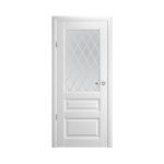 фото Дверное полотно ALBERO Эрмитаж-2 Белый стекло мателюкс Ромб 2000*600 мм